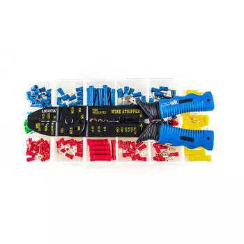 Licota TCP-10026 Набор для обжима с клещами и клеммами 201 предмет
