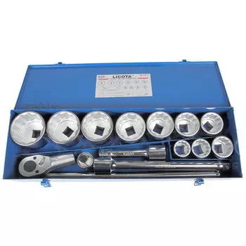 Licota TSK-20141-12 Набор торцевых головок 1", 12 гр., 15 пр., 36-80 мм