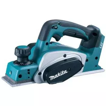 MAKITA DKP180Z Рубанок аккумуляторный (18В,Li-ion,14000об\м,ширина-82мм,глуб-2мм,3.4кг,кор,парал упор,б\ак, з\у,сов