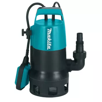 MAKITA PF0410 Насос дренажный погружной (400Вт,140л\м,Н=5м,Г-5м,гр\вод(вкл35мм),мин уровень воды40мм)