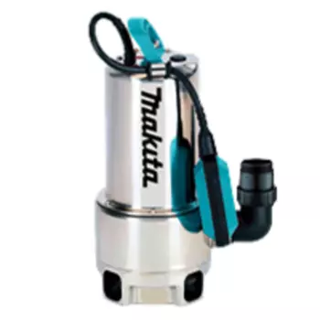 MAKITA PF1110 Насос дренажный погружной (1100Вт,250л\м,Н=10м,Г-5м,гр\вод(вкл35мм),мин уровень воды50мм)