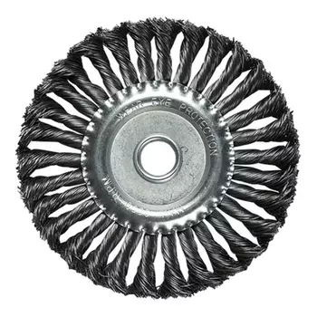 MATRIX 74630 Щетка для болгарки 100 мм, М14, плоская крученая проволока