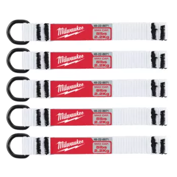 Milwaukee 4932471431 Кольцо D-образное с брелоком для крепления с помощью самоклеющейся ленты (5 шт/упак)