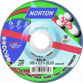 NORTON 66252921592 Круг отрезной BDA 125 х 2,2 х 22 универсальный