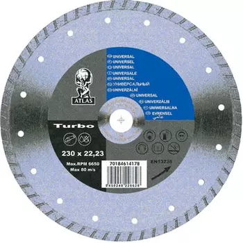 NORTON 70184614176 Алмазный отрезной круг 125х22,23 мм ATLAS TURBO