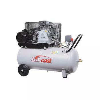 REMEZA СБ4/С-100.LB40 Компрессор поршневой с ременным приводом, 100 л, 3 кВт, 10 бар, 580 л/мин, 380 В, передвижной, AIRCAST