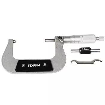ТЕХРИМ T050007 Микрометр МК-75, 75 мм - 0.01 КЛ.1, ГОСТ 6507-90