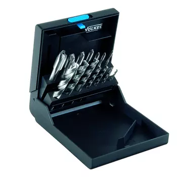 VOLKEL VO-47835 Набор метчиков машинных М3-М12, 14 предметов, пластиковый кейс