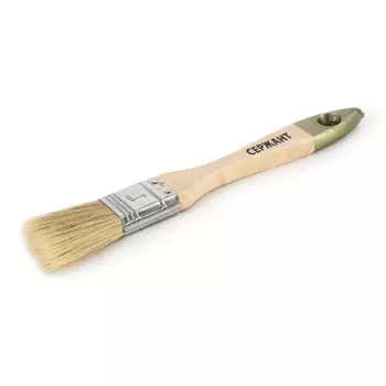 Zolder 126010a Кисть плоская 25 х 10 мм, натур.щетина, дерев.ручка Сержант