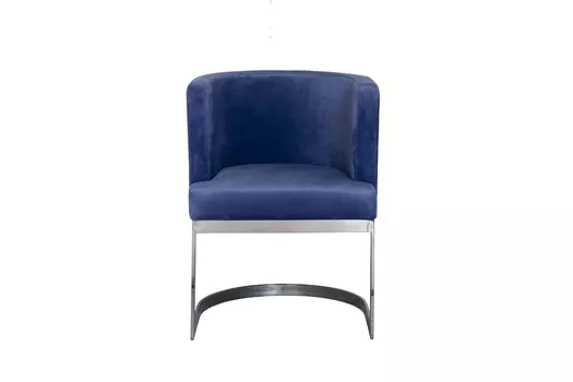 Стул на металлическом каркасе темно-голубой (76AR-612-DB)