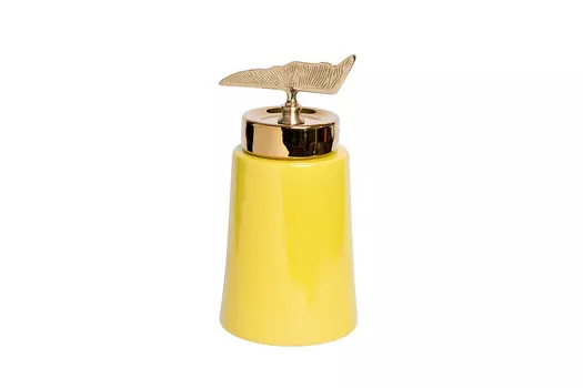 Ваза керамическая с крышкой желтая (55RD2920L)