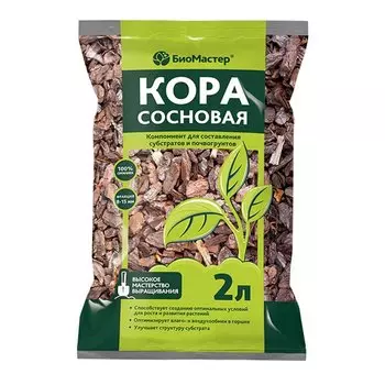 БиоМастер Кора сосновая, почвоулучшитель 2 л