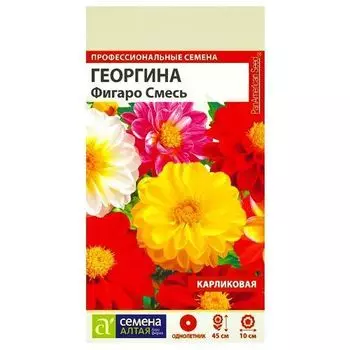 Георгина махровая Фигаро, смесь окрасок Семена Алтая