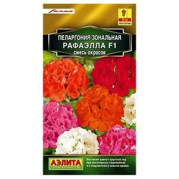 Пеларгония (герань) зональная Рафаэлла F1, смесь окрасок Аэлита