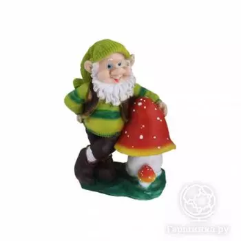 Гном с грибом 40х22х50
