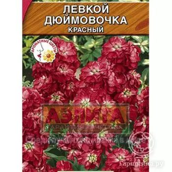 Семена Левкой Дюймовочка красный карликовый, 0,1 г