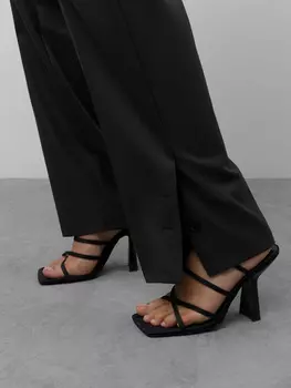 Брюки Эдит с застёжкой на пуговицы по низу