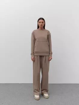 Брюки Ольтен широкие с защипами