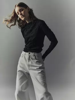 Лонгслив Дакота из жатого трикотажа