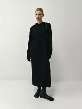 Платье Джейн макси с капюшоном