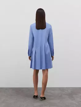 Платье-рубашка Аврил с юбкой в складку