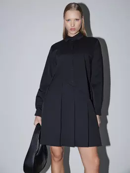 Платье-рубашка Аврил с юбкой в складку