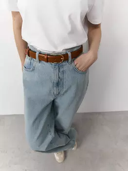 Ремень с овальной пряжкой