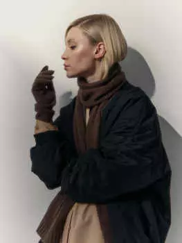 Шарф с мохером