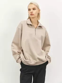 Свитшот Стамбул оверсайз со стойкой на молнии