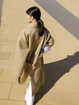 Тренч Мелтон оверсайз на кнопках