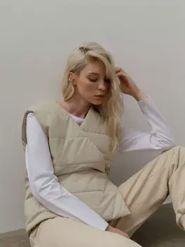 Жилет Киото стёганый с завязками