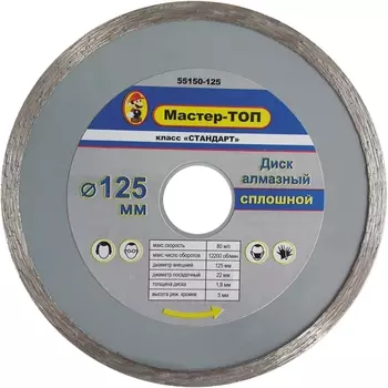 125х22.2 мм, Диск алмазный сплошной Стандарт