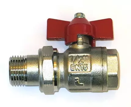 1/2″ Giacomini R859 ВР/американка, Кран шаровой полнопроходной (бабочка)