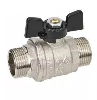 1″ НР-НР Bugatti 327, бабочка, Кран шаровый ручка