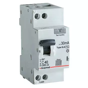1P+N Legrand RX3 AC-C10/0.03, номинальный ток 10А, Автомат дифференциальный
