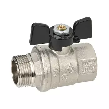 3/4″ НР-ВР Bugatti 307, бабочка, Кран шаровый ручка