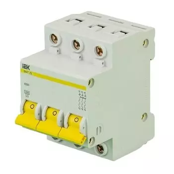 3P IEK ВА47-29, 10А, C, Выключатель автоматический