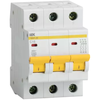 3P IEK ВА47-29, 20А, C, Выключатель автоматический