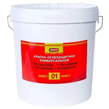 Аквест 01 25 кг, Краска огнезащитная для дерева и кабельной проводки (белая)