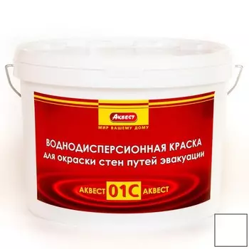 Аквест 01С 14 кг, Краска огнезащитная для стен путей эвакуации (белая)