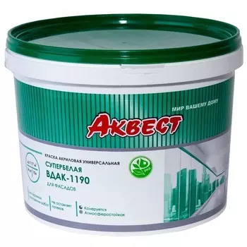 Аквест ВДАК-1190, 14 кг, Краска фасадная акриловая