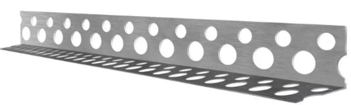 Албес PL 20x20 мм, 3 м, Профиль угловой перфорированный алюминиевый