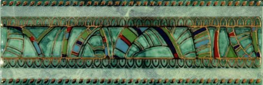 Бордюр Alma Ceramica Малахит BWU28MLH101 зеленый 8х24.9 см