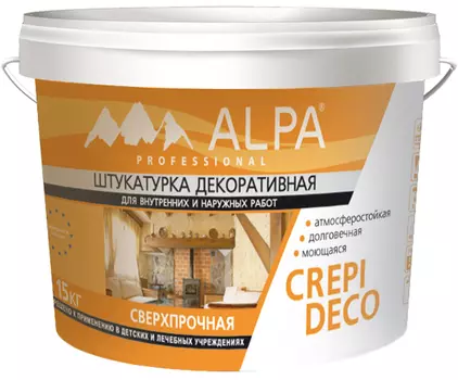 Alpa Crepi Deco, 15 кг, Штукатурка декоративная структурная
