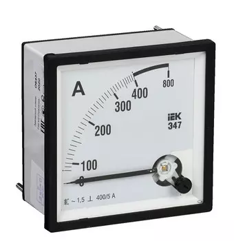 Амперметр IEK Э47 IPA10-6-0400-E 400/5А класс точности 1,5 72х72мм