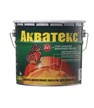 Антисептик Акватекс декоративный для дерева орех 3 л