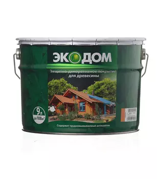 Антисептик Экодом декоративный для дерева орегон 9 л