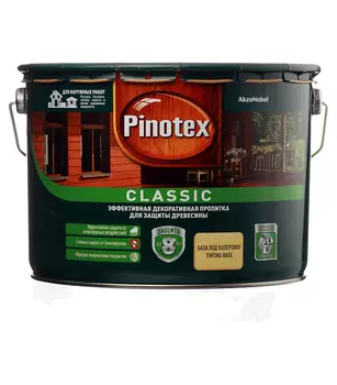 Антисептик Pinotex Classic декоративный для дерева бесцветный 9 л