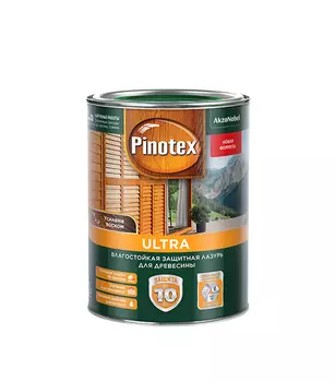 Антисептик Pinotex Ultra декоративный для дерева калужница 1 л