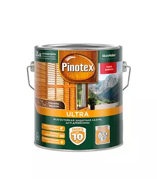 Антисептик Pinotex Ultra декоративный для дерева красное дерево 2.7 л